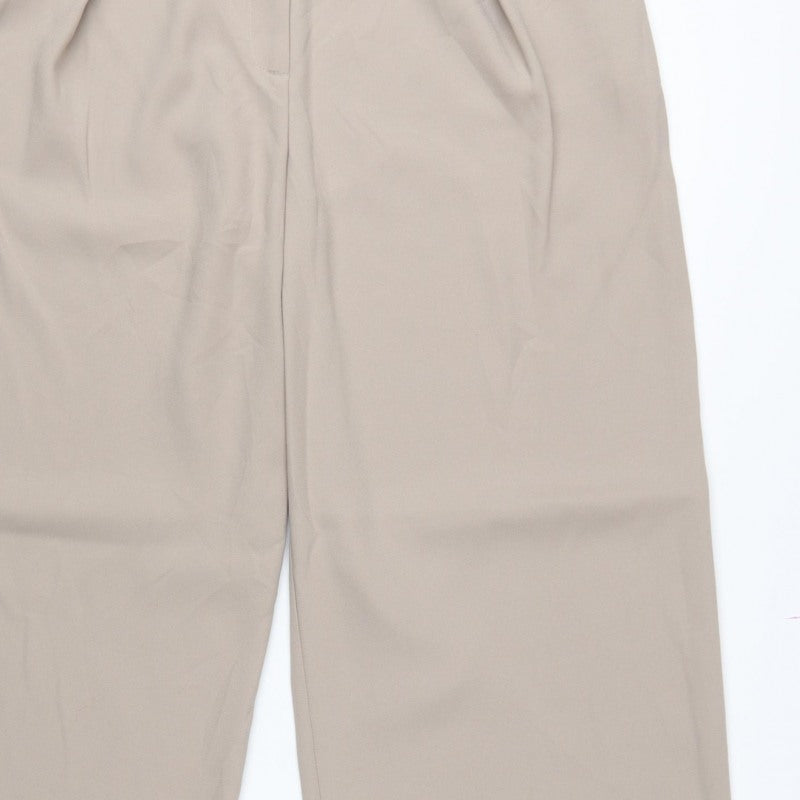 River Island Women Beige UK 14 Tall Straight Tailored Trousers