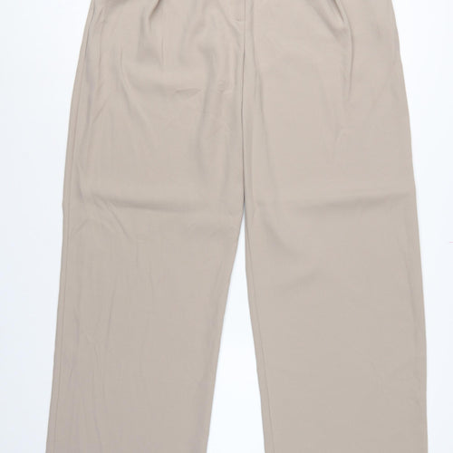 River Island Women Beige UK 14 Tall Straight Tailored Trousers
