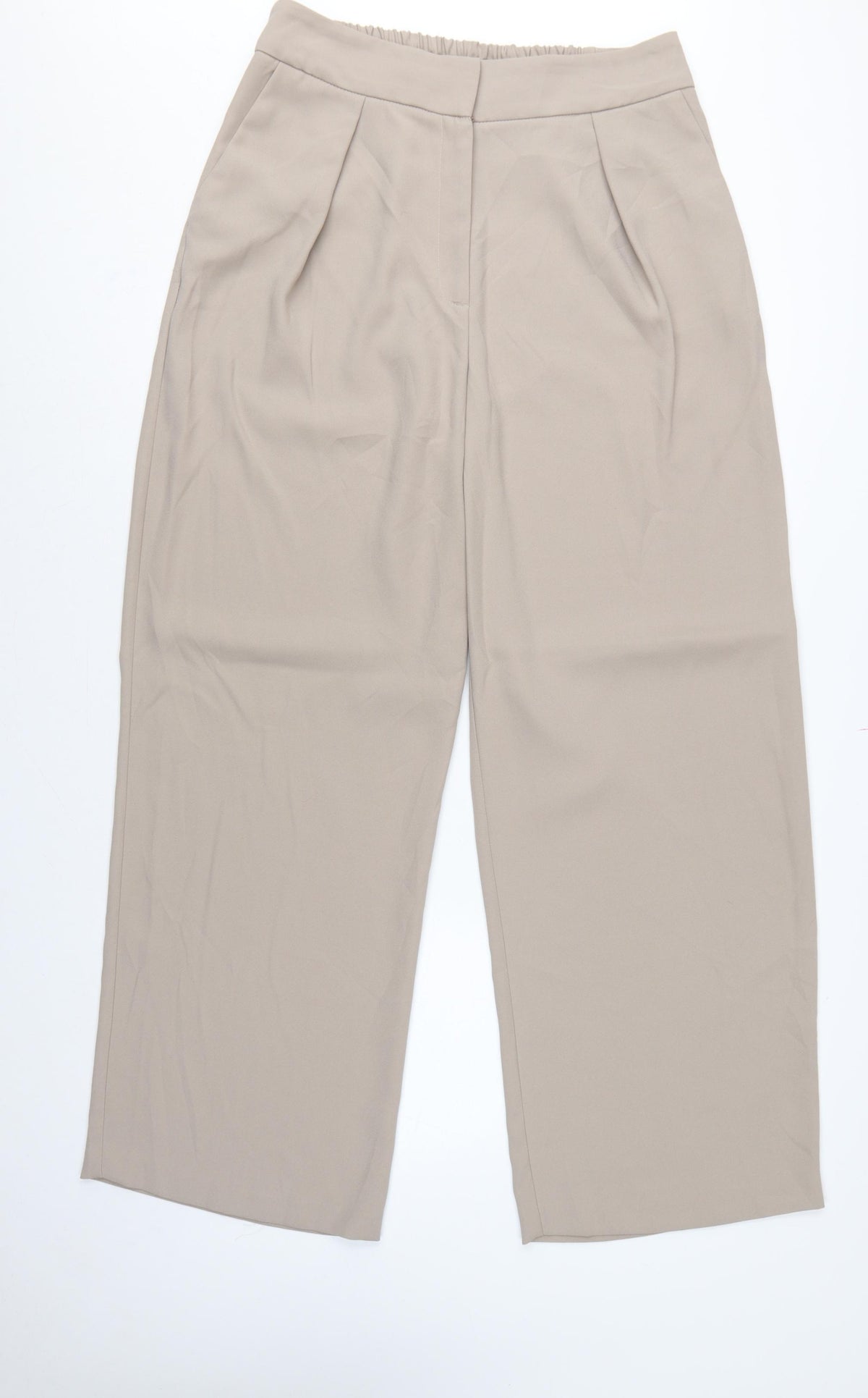 River Island Women Beige UK 14 Tall Straight Tailored Trousers