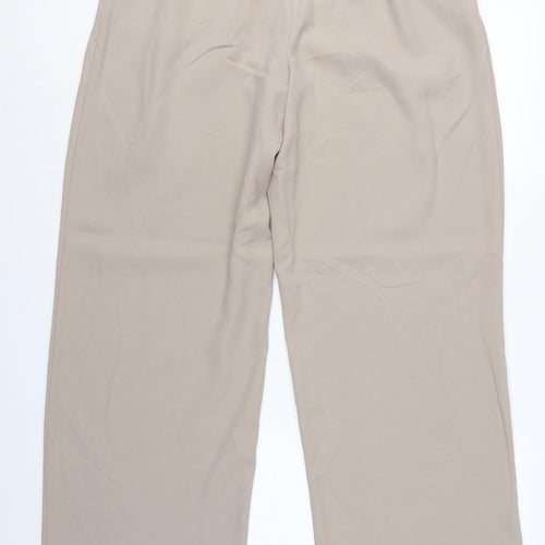 River Island Women Beige UK 14 Tall Straight Tailored Trousers