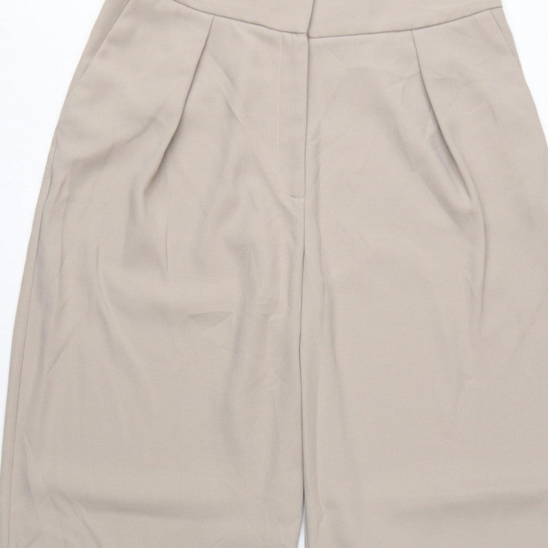 River Island Women Beige UK 14 Tall Straight Tailored Trousers