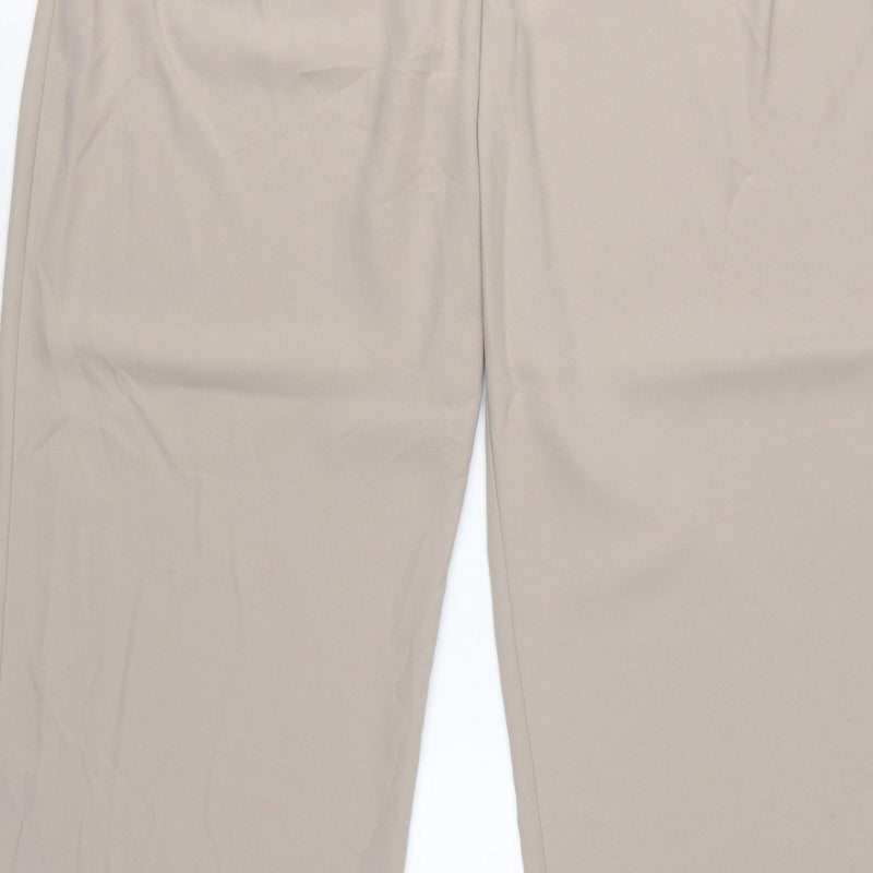 River Island Women Beige UK 14 Tall Straight Tailored Trousers