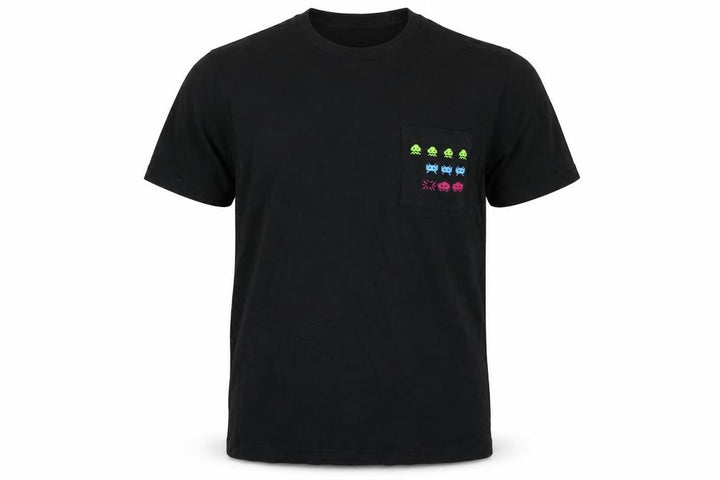 Uniqlo Men Black M UT Taito Space Invaders Pocket Graphic T-Shirt