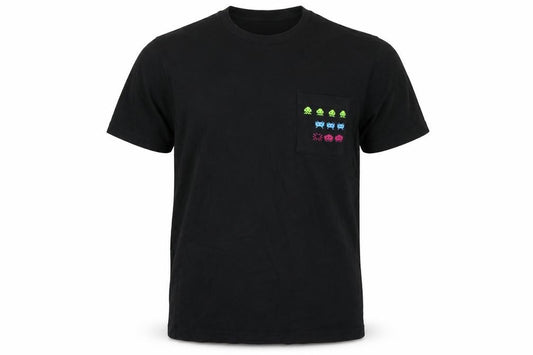 Uniqlo Men Black M UT Taito Space Invaders Pocket Graphic T-Shirt