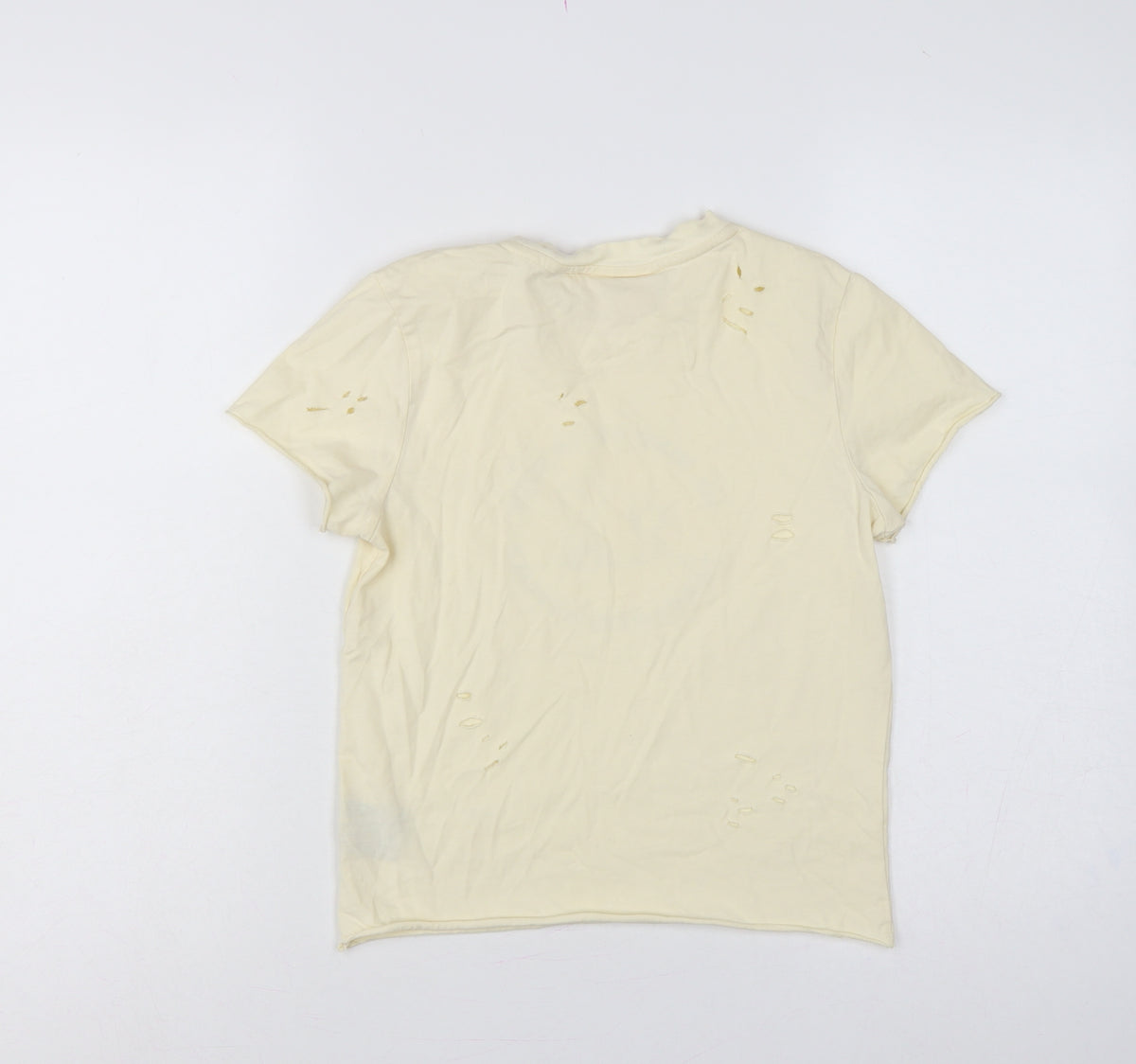 Lazy Oaf Girls Cream UK 8 Peanuts Snoopy Distressed Graphic T-Shirt
