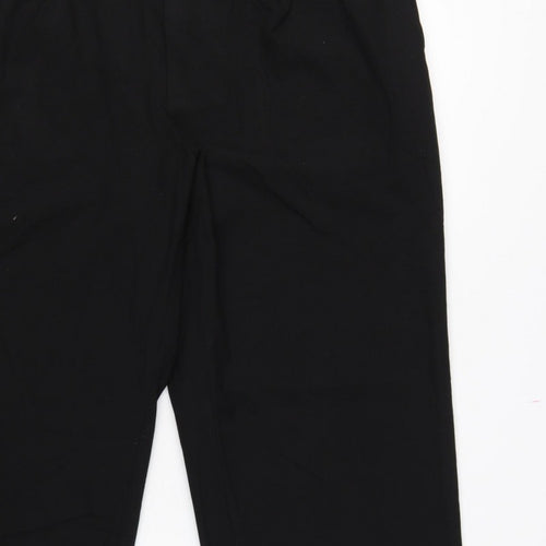 Uniqlo Women Black XL Tapered Dress Trousers Elastic Waist Pockets