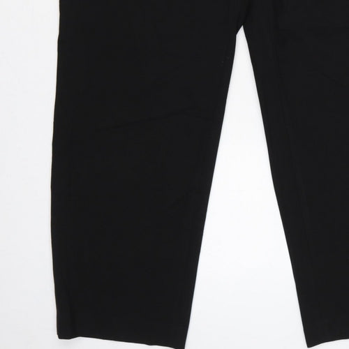 Uniqlo Women Black XL Tapered Dress Trousers Elastic Waist Pockets