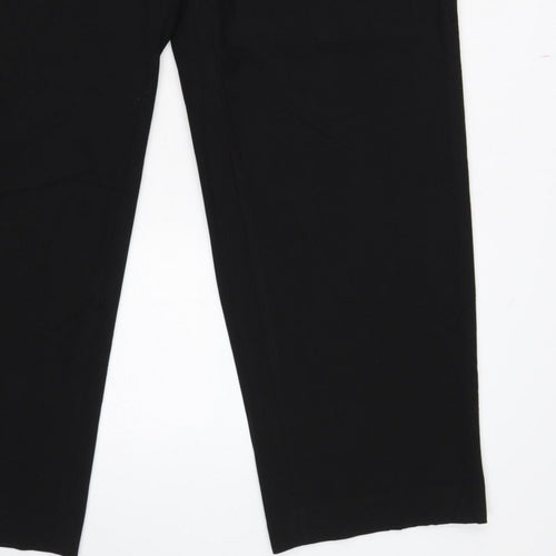 Uniqlo Women Black XL Tapered Dress Trousers Elastic Waist Pockets
