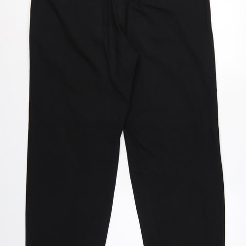Uniqlo Women Black XL Tapered Dress Trousers Elastic Waist Pockets