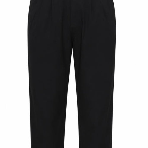 Uniqlo Women Black XL Tapered Dress Trousers Elastic Waist Pockets