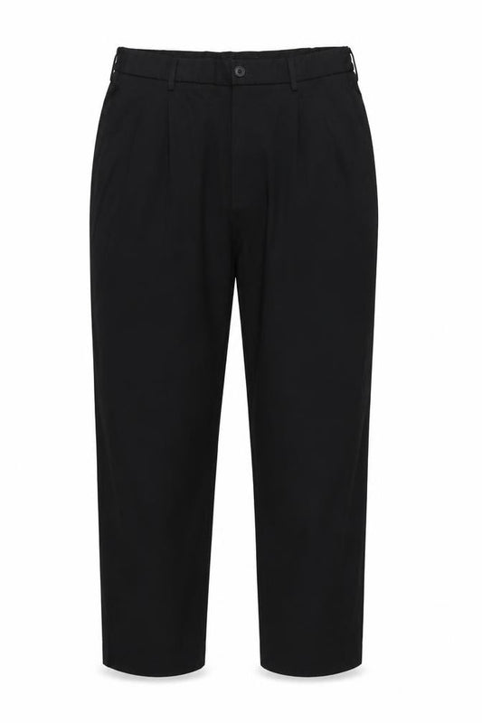 Uniqlo Women Black XL Tapered Dress Trousers Elastic Waist Pockets