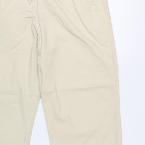 Liz Claiborne Women Beige Size 14 High Rise Cotton Trousers