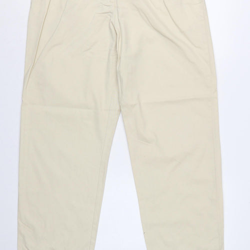 Liz Claiborne Women Beige Size 14 High Rise Cotton Trousers