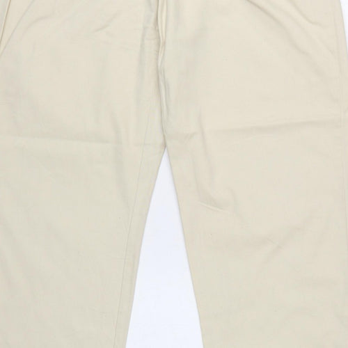 Liz Claiborne Women Beige Size 14 High Rise Cotton Trousers