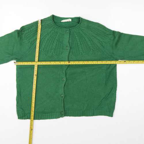Seasalt Cornwall Women Green UK 12 Cable Knit Button Cardigan