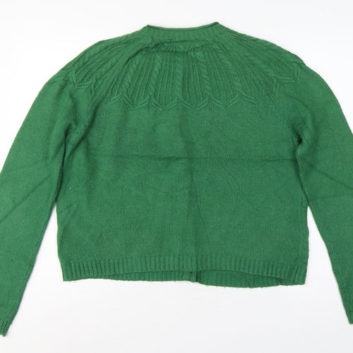 Seasalt Cornwall Women Green UK 12 Cable Knit Button Cardigan