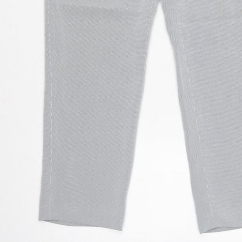Precis Petite Women Grey Check Tailored Dress Trousers UK 14
