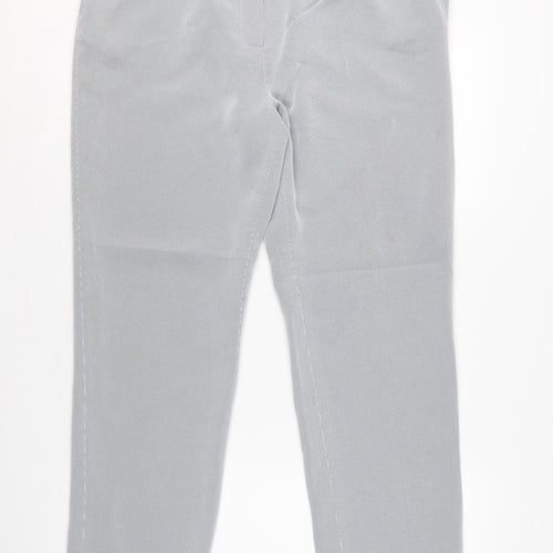 Precis Petite Women Grey Check Tailored Dress Trousers UK 14