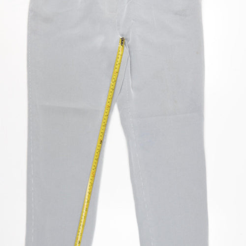 Precis Petite Women Grey Check Tailored Dress Trousers UK 14