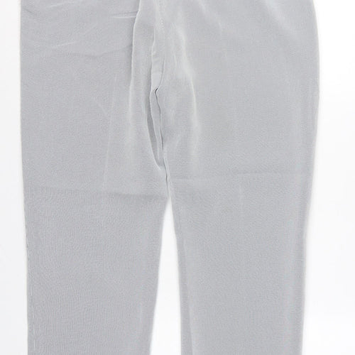 Precis Petite Women Grey Check Tailored Dress Trousers UK 14