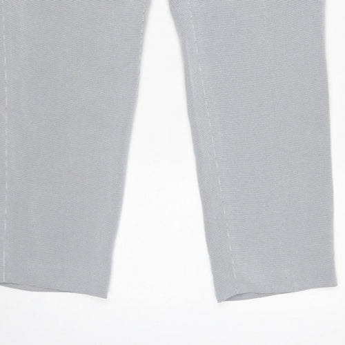 Precis Petite Women Grey Check Tailored Dress Trousers UK 14