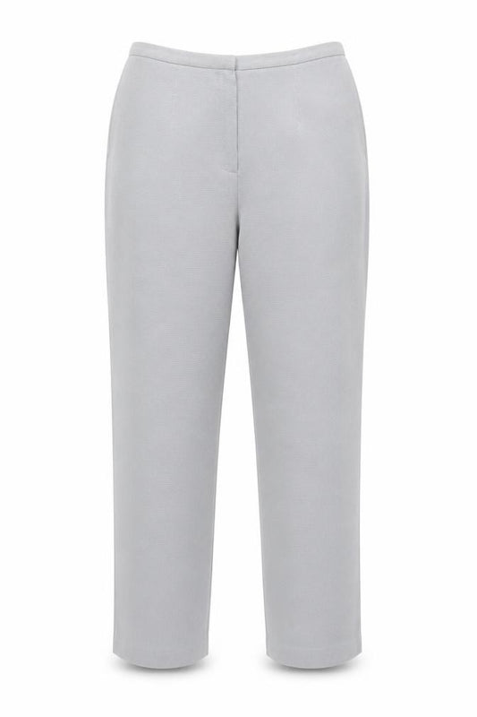 Precis Petite Women Grey Check Tailored Dress Trousers UK 14