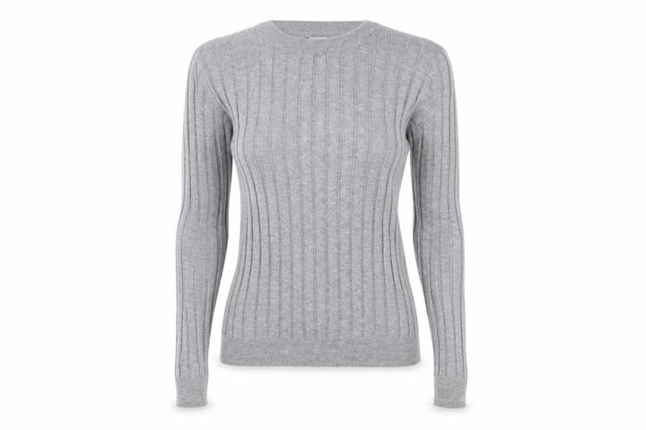 Gap Women’s Grey XS Ribbed Knit Slim Fit Long Sleeve Jumper