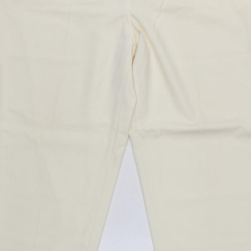 Basler Women Ivory UK 22 Tapered Dress Trousers Smart Workwear