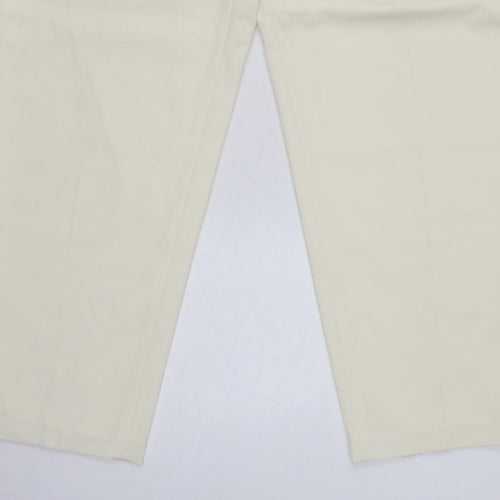 Basler Women Ivory UK 22 Tapered Dress Trousers Smart Workwear