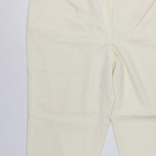 Basler Women Ivory UK 22 Tapered Dress Trousers Smart Workwear