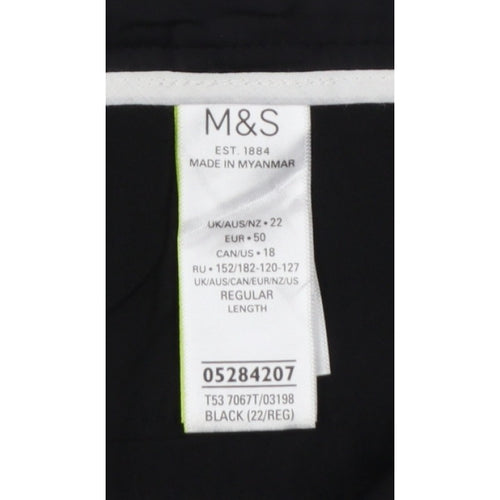 Marks and Spencer Autograph Women's Black UK 22 Flared Trousers