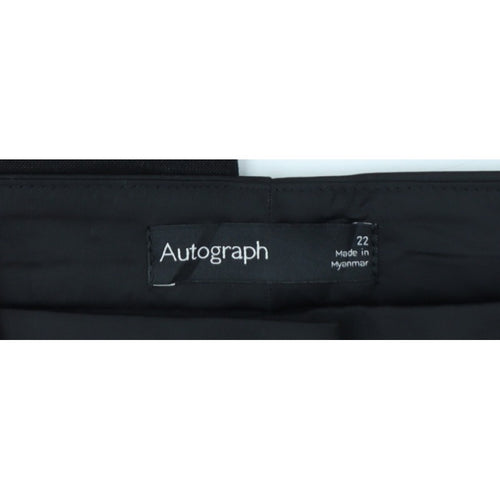 Marks and Spencer Autograph Women's Black UK 22 Flared Trousers