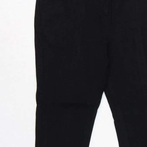 M&S Autograph Women Black UK 14 Slim Tapered Dress Trousers Zip