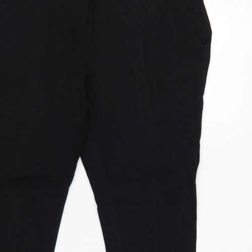 M&S Autograph Women Black UK 14 Slim Tapered Dress Trousers Zip