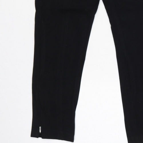 M&S Autograph Women Black UK 14 Slim Tapered Dress Trousers Zip