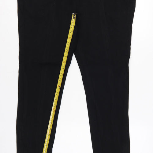 M&S Autograph Women Black UK 14 Slim Tapered Dress Trousers Zip