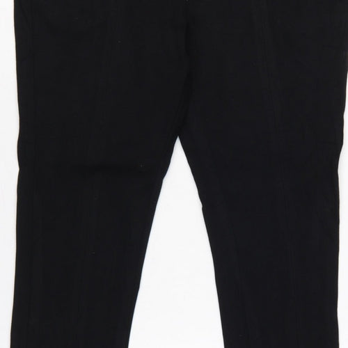 M&S Autograph Women Black UK 14 Slim Tapered Dress Trousers Zip