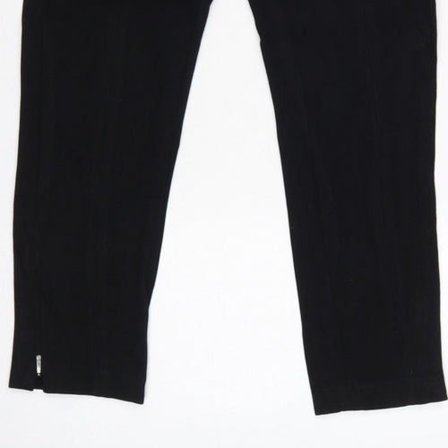 M&S Autograph Women Black UK 14 Slim Tapered Dress Trousers Zip