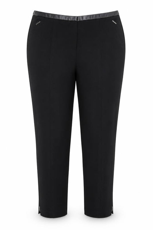 M&S Autograph Women Black UK 14 Slim Tapered Dress Trousers Zip