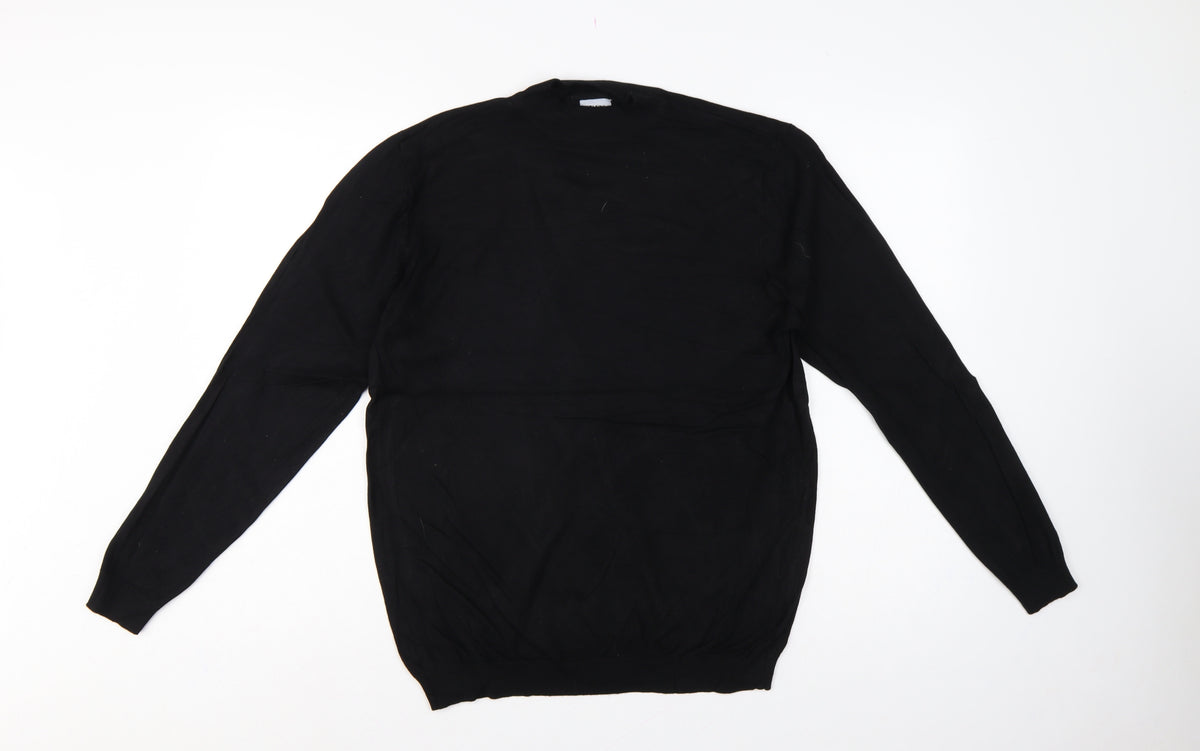 Back view of Zara Men’s Black, size S, Crew Neck Knit jumper