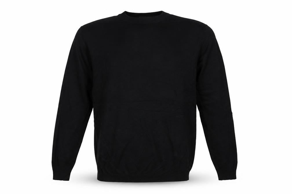 Front view of Zara Men’s Black, size S, Crew Neck Knit jumper