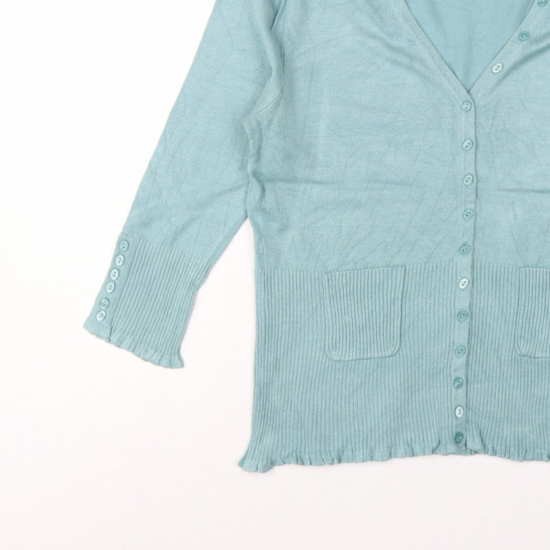 John Lewis Women’s Blue Size 12 V-Neck Button Pocket Cardigan