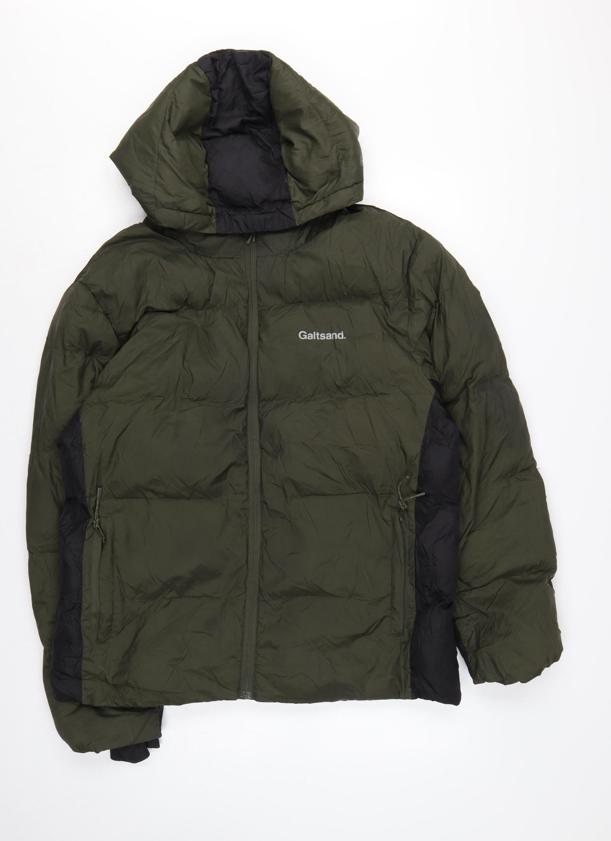 Galtsand Men’s Green Black M Hooded Puffer Jacket Insulated