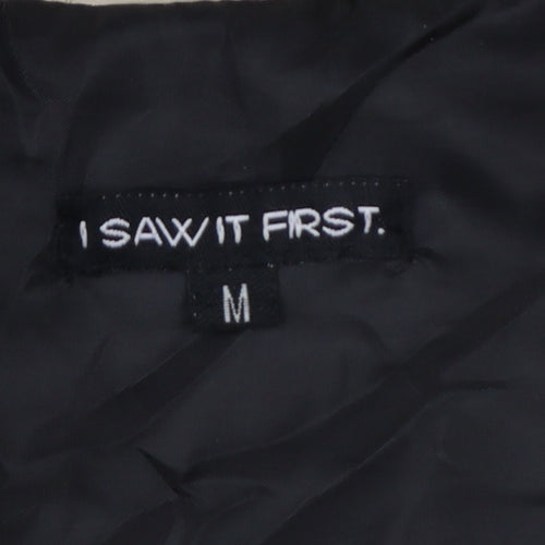 I Saw It First Women Beige UK 12 Puffer Quilted Zip Gilet Waistcoat