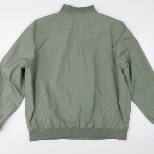 Marks and Spencer Men's Green XL Bomber Jacket Full Zip Lined