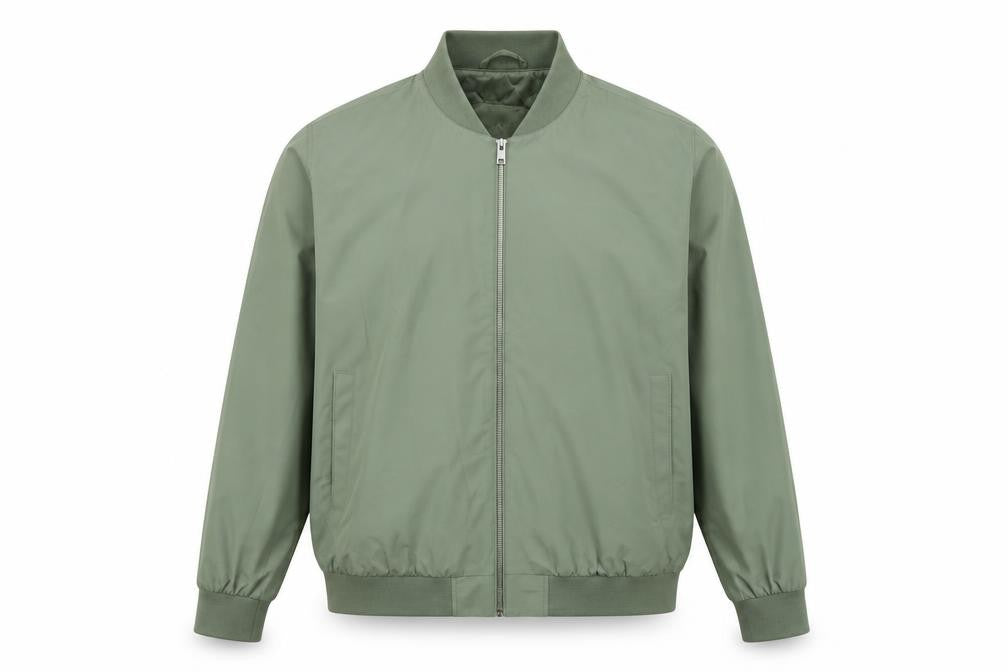 Marks and Spencer Men's Green XL Bomber Jacket Full Zip Lined