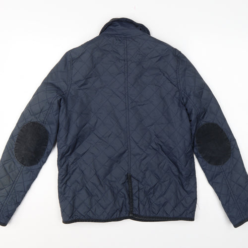 Topshop Women’s Blue UK 10 Quilted Jacket Corduroy Collar