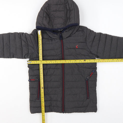 Joules Boys Grey 6 Years Cairn Hooded Puffer Jacket Showerproof