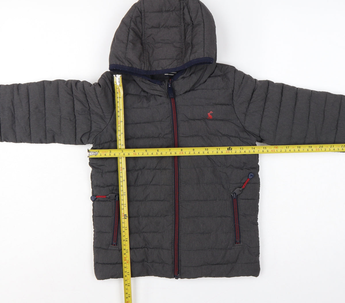 Joules Boys Grey 6 Years Cairn Hooded Puffer Jacket Showerproof