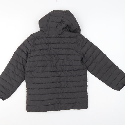 Joules Boys Grey 6 Years Cairn Hooded Puffer Jacket Showerproof